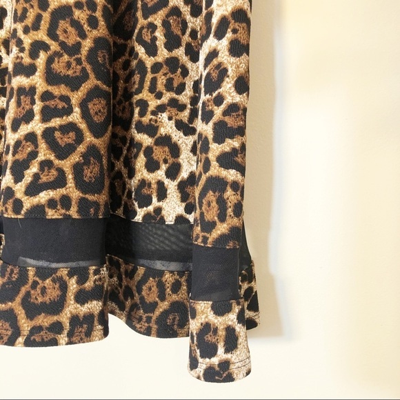 Faith and Joy Leopard Print A Line Skirt - L - Picture 2 of 8